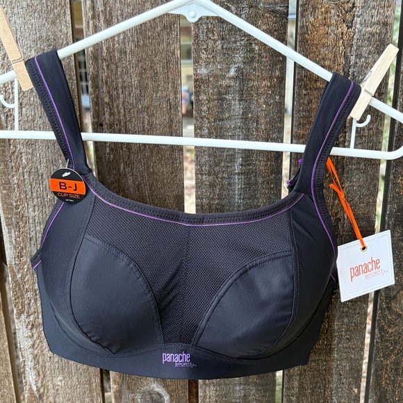 Panache Sport Marvel Wireless Sports Bra NWT In Black Sz 34DD - Picture 8 of 15